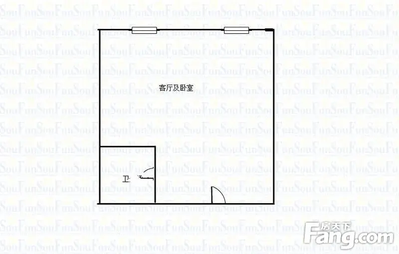 幸福E家五期幸福E家五期 1室 户型图 1室1厅1卫1厨 61.00㎡