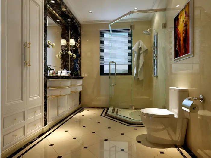 深圳欧美风情别墅卫生间装修样板间_深圳欧美