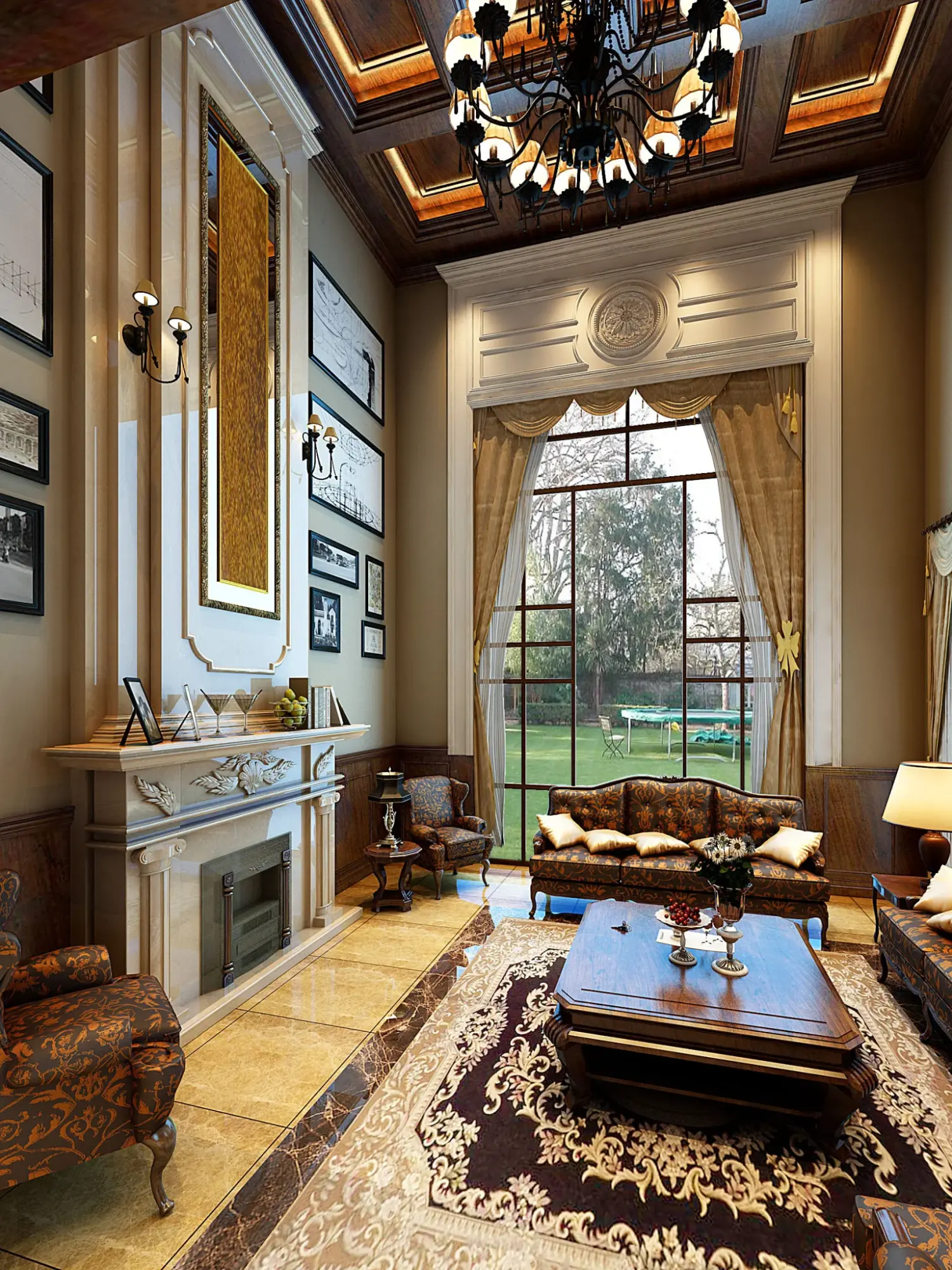 华侨城天鹅堡-欧美风情-三居室-看装修案例-家天下装修帮