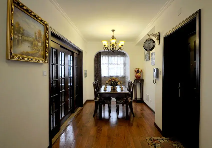 三居室餐厅壁纸装修效果图大全-室内设计师潇