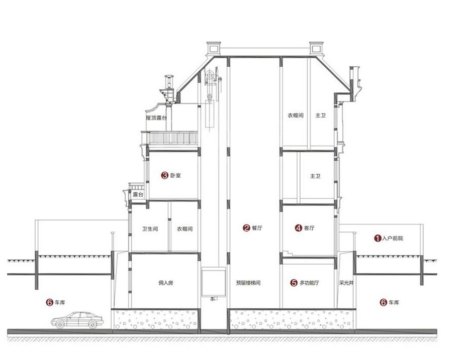 鹭湖宫-中式古典-433平米五居室装修图