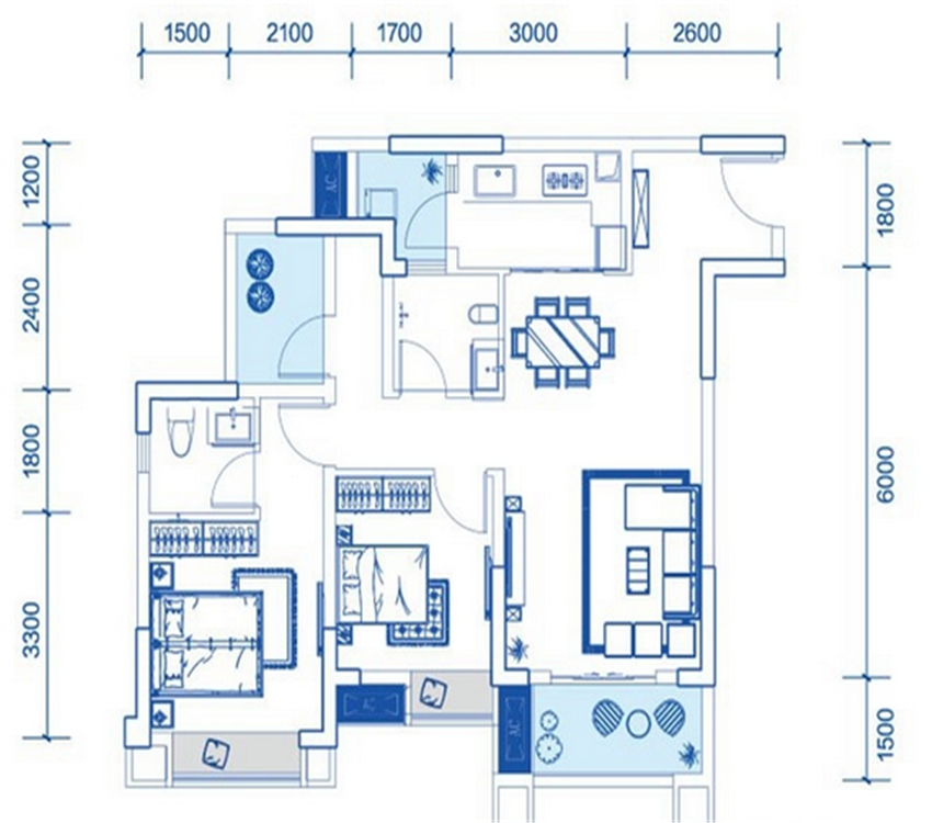 中房千寻-二居室-72.32平米-装修设计