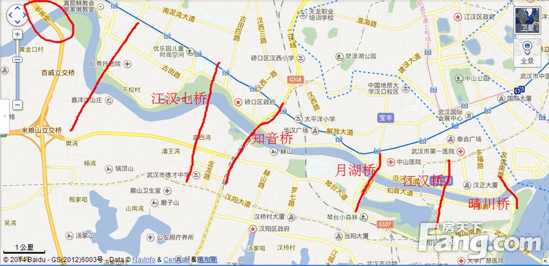 江汉七桥汉阳桥头规划图片