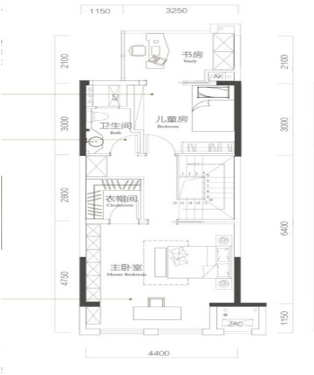 百瑞景中央生活区五期-现代简约风格-3居室