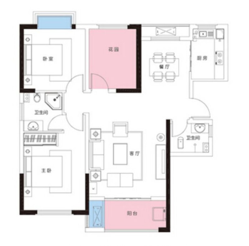 澳海澜庭-三居室-中式风格