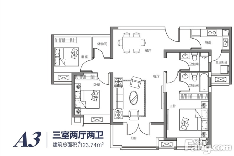 融侨城-中式风格-三居室