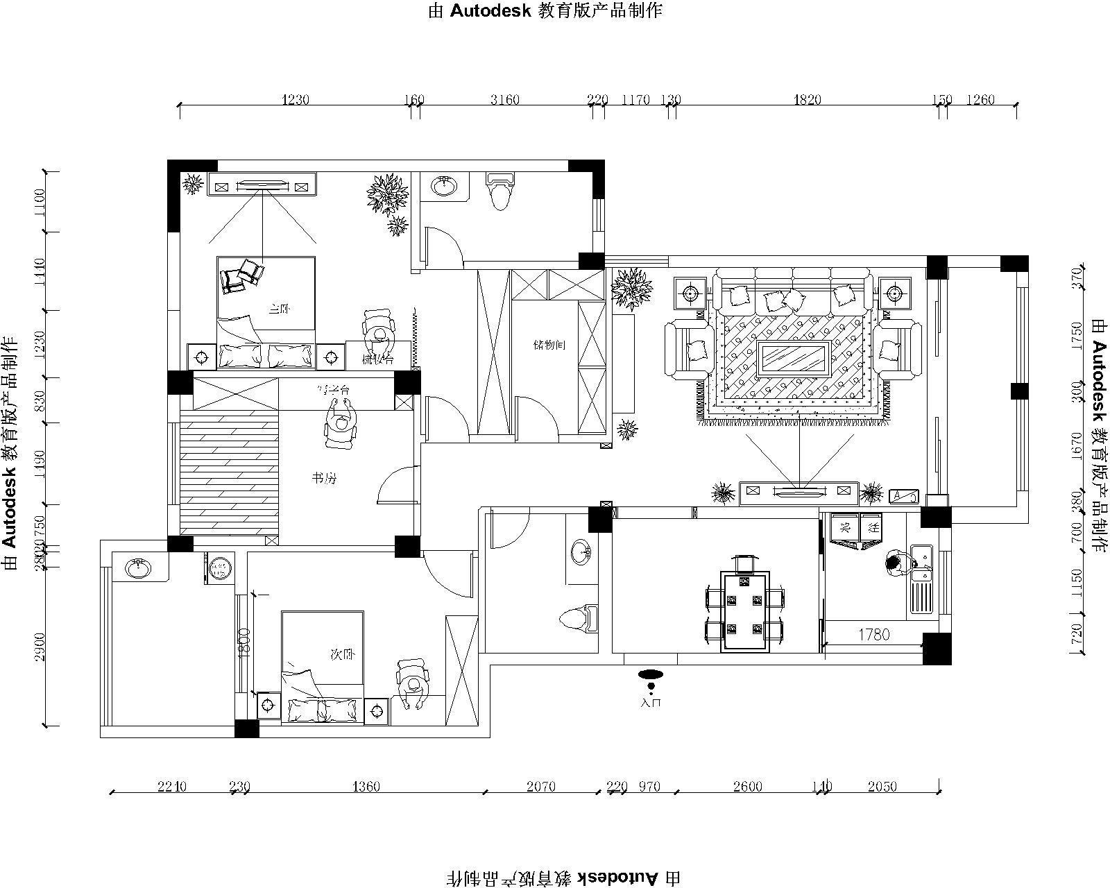 设计师精品-120平三居室-现代前卫风格案例