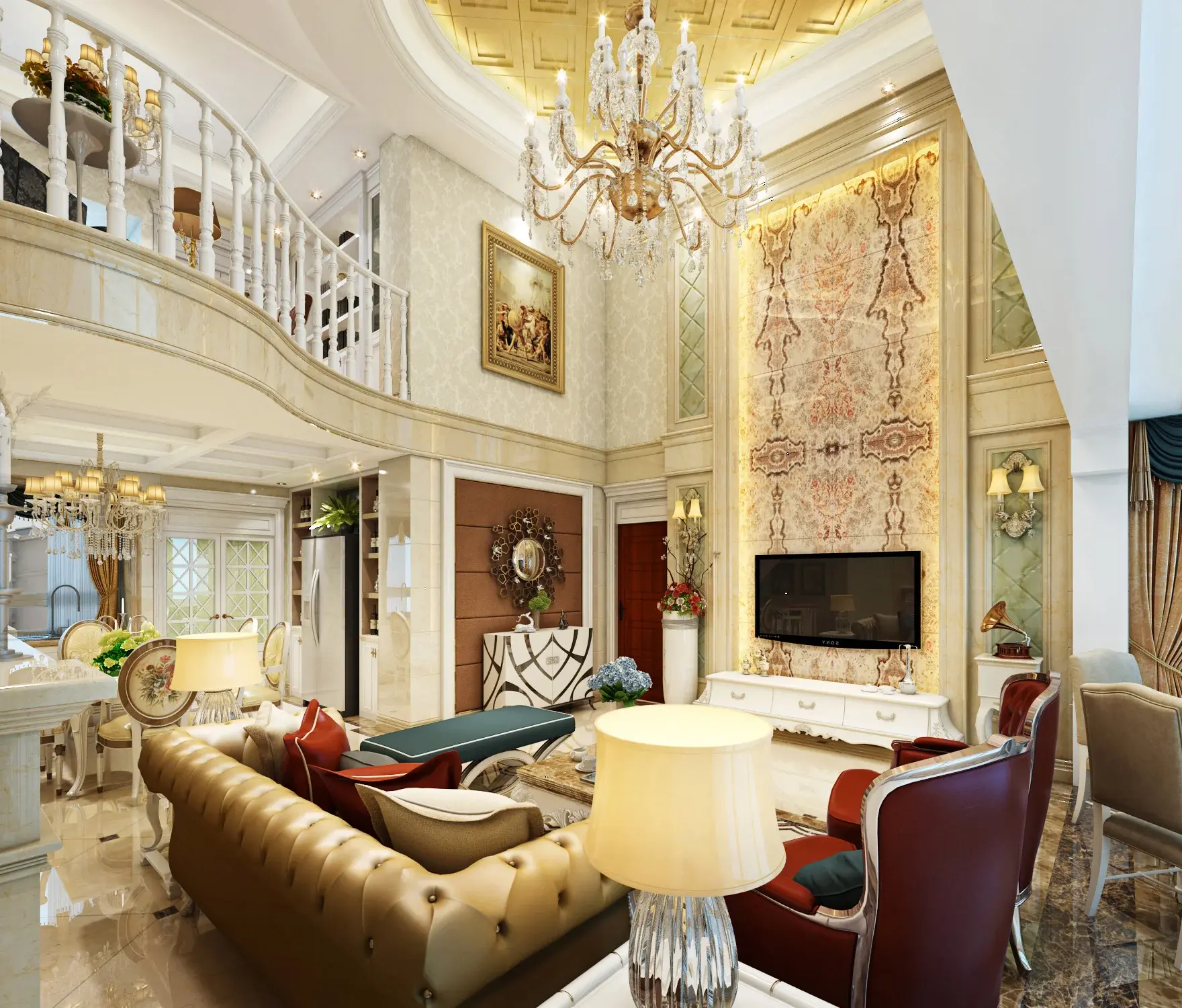 升禾绿城世界楼中楼欧式风格