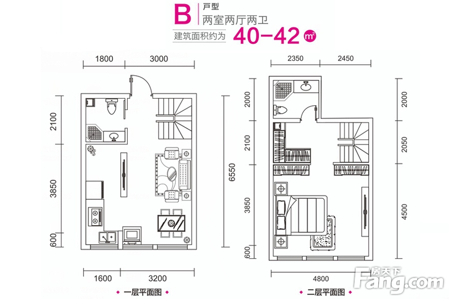 光谷8号二居室40平loft东南亚风格