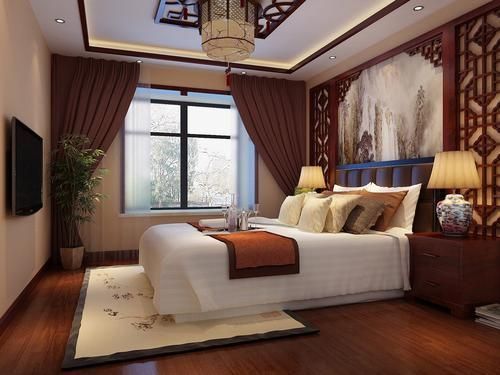 中式古典-两室-客厅-天成北舰装饰