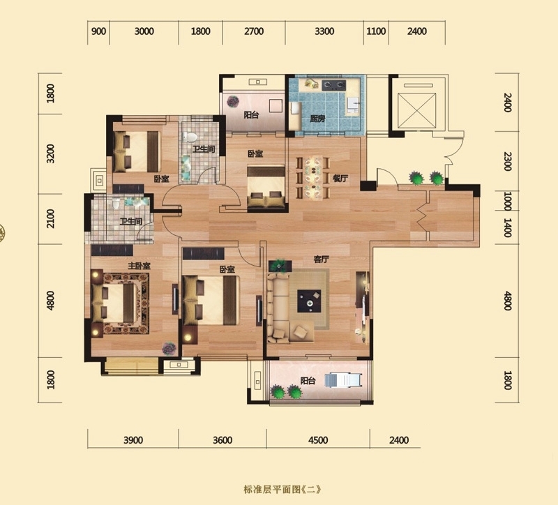 鑫远尚玺中式风格 170平米四居室